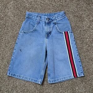 Vintage 90s Boys Wide Leg Baggy Denim Skater Shorts by Brittania size 8Reg